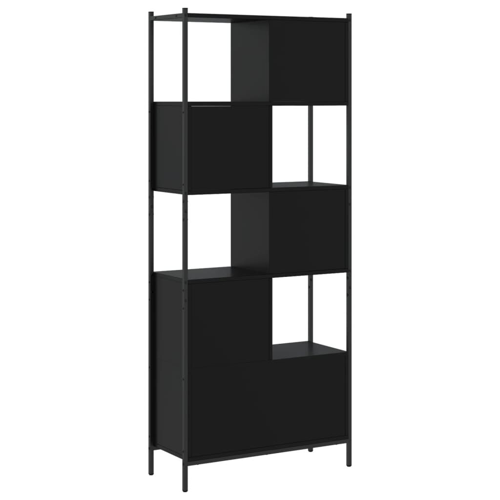 vidaXL Βιβλιοθήκη Μαύρη 72 x 28 x 172 εκ. από Επεξεργασμένο Ξύλο