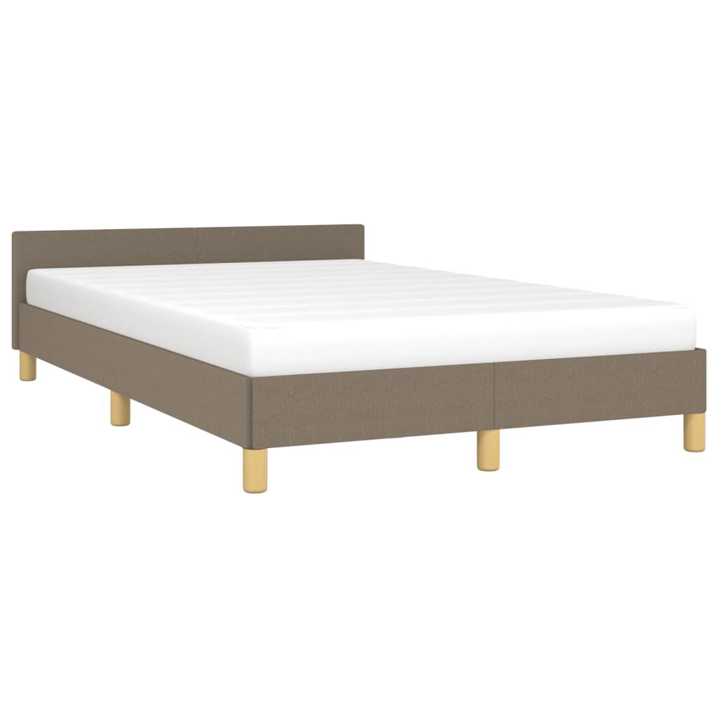vidaXL Πλαίσιο Κρεβατιού χωρίς στρώμα Taupe 120x190 εκ. Υφασμάτινο