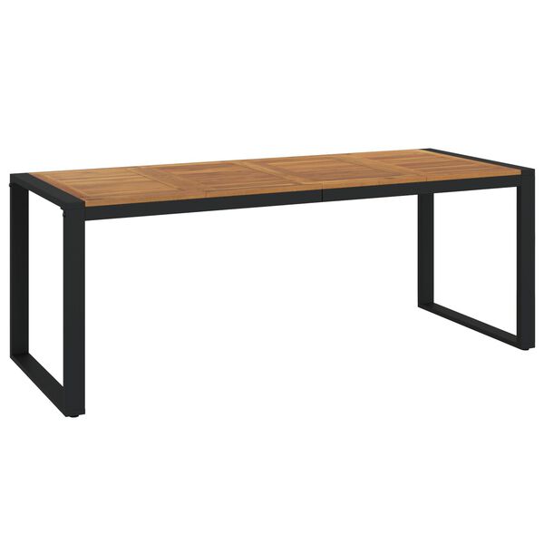 vidaXL Σέτ φαγητού για κήπο 7 pcs Μπεζ και καφέ 200 x 80 x 75 cm