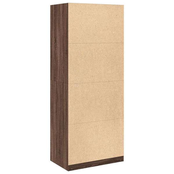 vidaXL Ντουλάπα Καφέ Δρυς 80x50x200 εκ. από Επεξεργασμένο Ξύλο