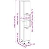 vidaXL Ντουλάπι Μπάνιου Μαύρη Οξυά 30 x 30 x 179 εκ Επεξεργασμένο ξύλο