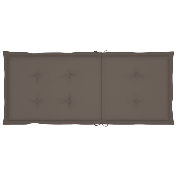 vidaXL Καρέκλες Κήπου 2 τεμ. από Μασίφ Ξύλο Teak με Taupe Μαξιλάρια