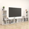 vidaXL Έπιπλα Τηλεόρασης 4 τεμ. Λευκά 107 x 35 x 37 εκ. Μοριοσανίδα