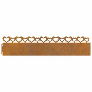 vidaXL Περιγράμματα γκαζόν 10 pcs Σκ rusty 103 x 0,05 x 22 εκ