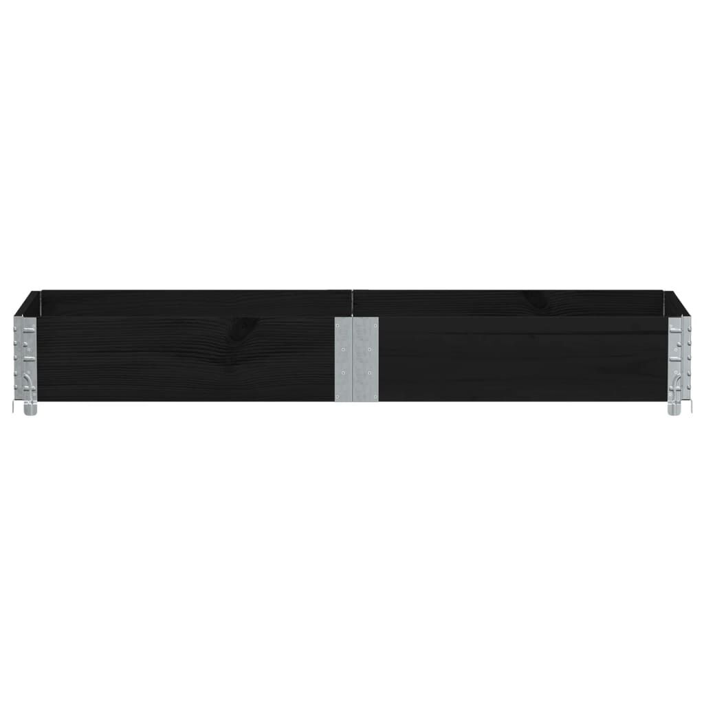 vidaXL Ζαρντινιέρα Κήπου Μαύρη 150x50 εκ. από Μασίφ Ξύλο Πεύκου