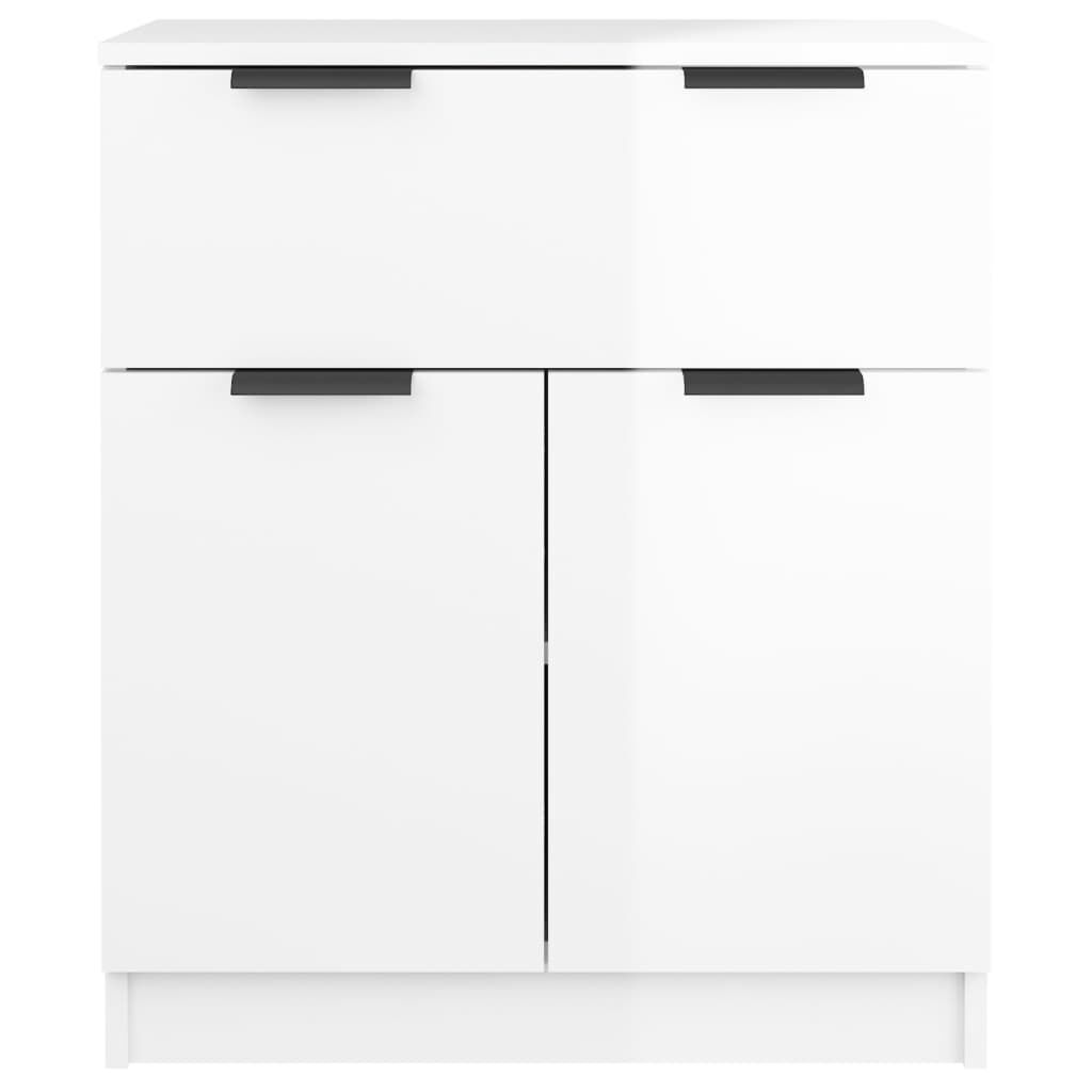 vidaXL Ντουλάπι Γυαλιστερό Λευκό 60 x 30 x70 εκ. Επεξεργασμένο Ξύλο