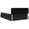 vidaXL Κρεβάτι με αποθηκευτικό χώρο και στρώμα Μαύρο 140 x 200 cm