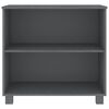 vidaXL Ντουλάπι HAMAR Σκ. Γκρι 85 x 35 x 80 εκ. από Μασίφ Ξύλο Πεύκου