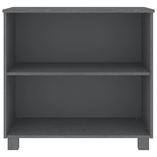 vidaXL Ντουλάπι HAMAR Σκ. Γκρι 85 x 35 x 80 εκ. από Μασίφ Ξύλο Πεύκου