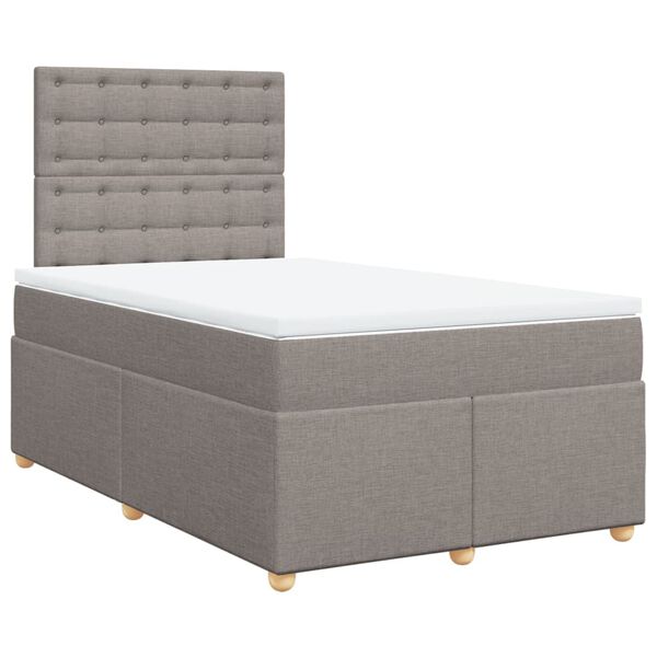 vidaXL &Kappa;&rho;&epsilon;&beta;ά&tau;&iota; Boxspring &mu;&epsilon; &Sigma;&tau;&rho;ώ&mu;&alpha; Taupe 120x190 &epsilon;&kappa;. &Upsilon;&phi;&alpha;&sigma;&mu;ά&tau;&iota;&nu;&omicron;