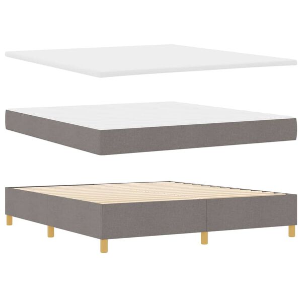 vidaXL &Kappa;&rho;&epsilon;&beta;ά&tau;&iota; &mu;&epsilon; &epsilon;&lambda;&alpha;&tau;ή&rho;&iota;&alpha; &mu;&epsilon; &sigma;&tau;&rho;ώ&mu;&alpha; Taupe 180 x 200 cm ύ&phi;&alpha;&sigma;&mu;&alpha;