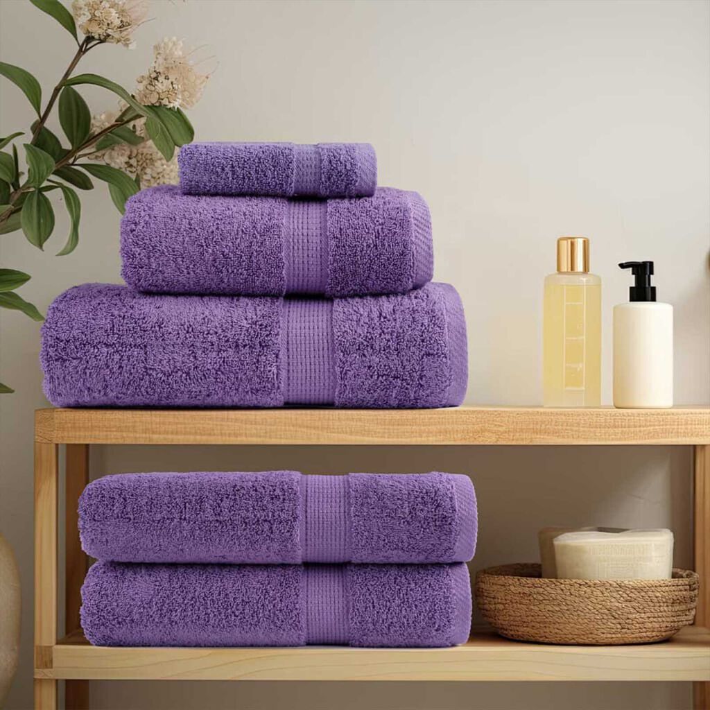 vidaXL Πετσέτες 2 pcs Μοβ 15 x 21 cm Βαμβάκι