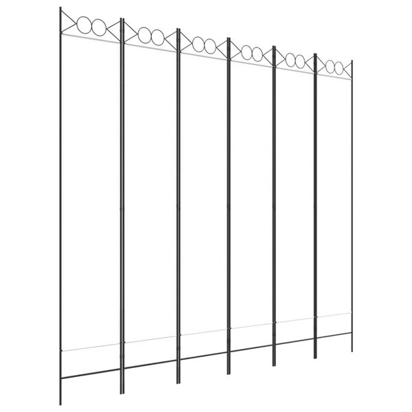 vidaXL Διαχωριστικό Δωματίου με 6 Πάνελ Λευκό 240x220 εκ. από Ύφασμα