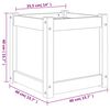 vidaXL Ζαρντινιέρα Λευκή 40 x 40 x 40 εκ. από Μασίφ Ξύλο Πεύκου