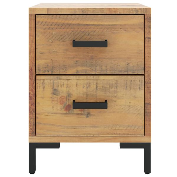 vidaXL Κομοδίνο Καφέ 36 x 30 x 45 εκ. από Μασίφ Ξύλο Πεύκου