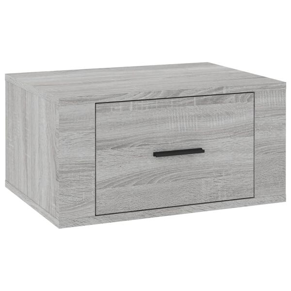vidaXL Κομοδίνα Επιτοίχια Γκρι Sonoma 50x36x25 εκ.