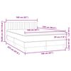 vidaXL &Kappa;&rho;&epsilon;&beta;ά&tau;&iota; Boxspring &mu;&epsilon; &Sigma;&tau;&rho;ώ&mu;&alpha; & LED &sigma;&kappa;&omicron;ύ&rho;&omicron; &mu;&pi;&lambda;&epsilon; 160x220 cm &Beta;&epsilon;&lambda;&omicron;ύ&delta;&iota;&nu;&omicron;