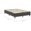 vidaXL Κρεβάτι Boxspring Σκούρο Γκρι 140 x 200 εκ. Υφασμάτινο