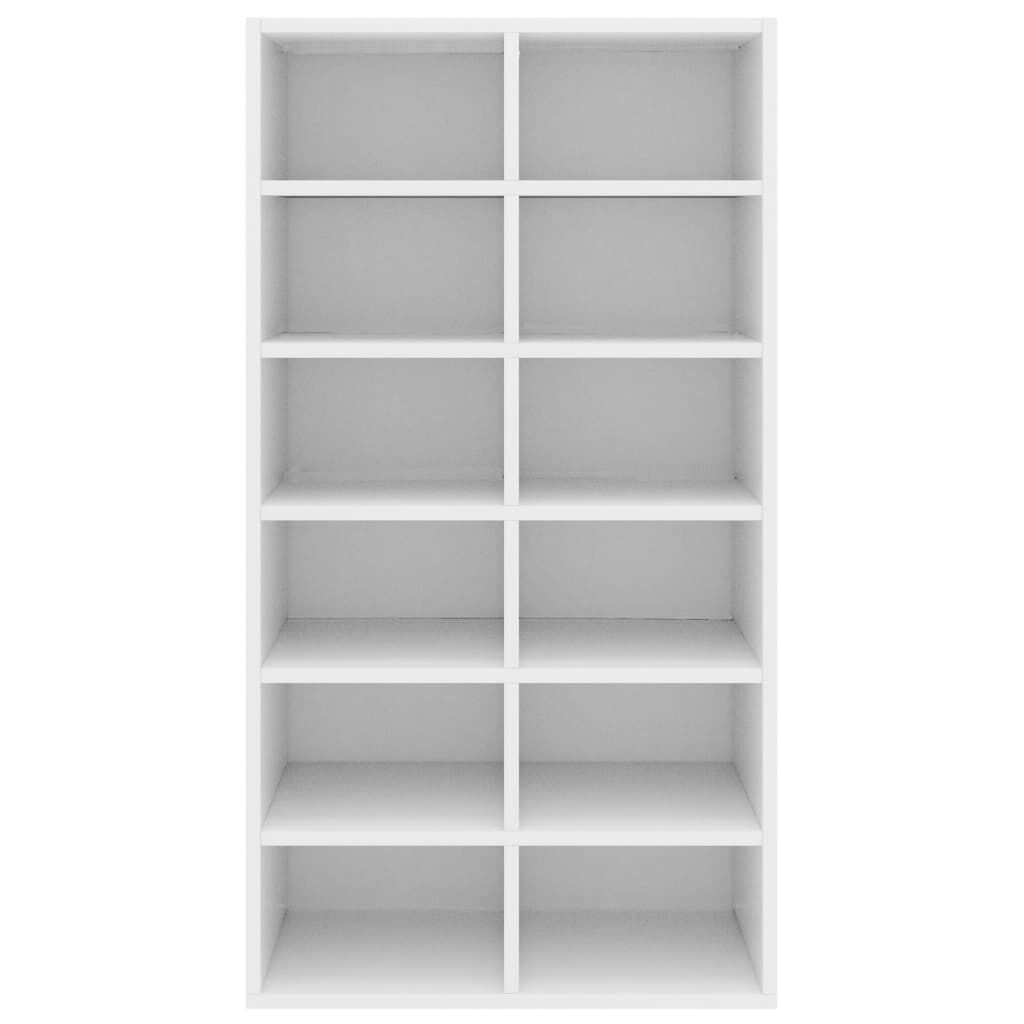 vidaXL Παπουτσοθήκη Λευκή Δρυς 54x34x100,5 εκ. από Επεξεργασμένο Ξύλο