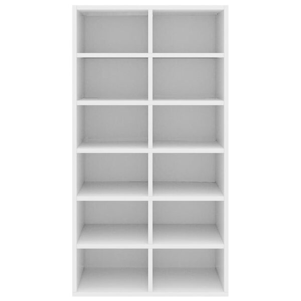 vidaXL Παπουτσοθήκη Λευκή Δρυς 54x34x100,5 εκ. από Επεξεργασμένο Ξύλο