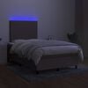 vidaXL &Kappa;&rho;&epsilon;&beta;ά&tau;&iota; Boxspring &mu;&epsilon; &Sigma;&tau;&rho;ώ&mu;&alpha; & LED Taupe 120x200 &epsilon;&kappa;. &Upsilon;&phi;&alpha;&sigma;&mu;ά&tau;&iota;&nu;&omicron;