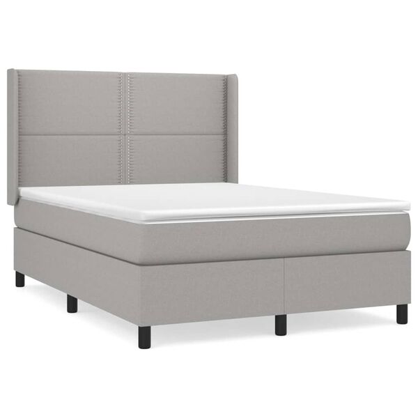vidaXL &Kappa;&rho;&epsilon;&beta;ά&tau;&iota; Boxspring &mu;&epsilon; &Sigma;&tau;&rho;ώ&mu;&alpha; &Alpha;&nu;&omicron;&iota;&chi;&tau;ό &Gamma;&kappa;&rho;&iota; 140x190 &epsilon;&kappa;. &Upsilon;&phi;&alpha;&sigma;&mu;ά&tau;&iota;&nu;&omicron;