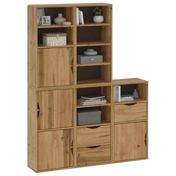 vidaXL Πλαϊνά ντουλάπια 5 τεμ. ODDA 40x24x79 εκ. από Μασίφ Ξύλο Πεύκου