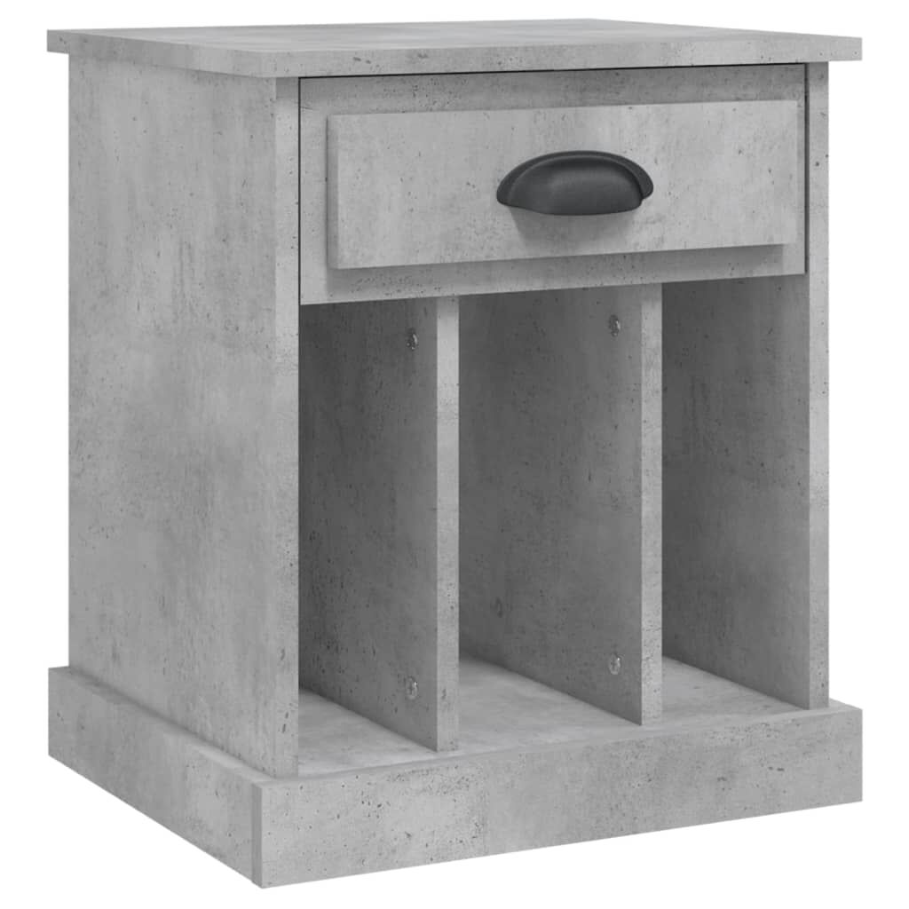 vidaXL Κομοδίνα 2 τεμ. Γκρι Σκυροδέματος 43x36x50 εκ.