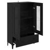 vidaXL Highboard &mu;&epsilon; &sigma;&upsilon;&rho;&tau;ά&rho;&iota; &Mu;&alpha;ύ&rho;&eta; &Omicron;&xi;&upsilon;ά 70 x 31 x 115 &epsilon;&kappa;