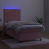 vidaXL &Kappa;&rho;&epsilon;&beta;ά&tau;&iota; Boxspring &mu;&epsilon; &Sigma;&tau;&rho;ώ&mu;&alpha; & LED &Rho;&omicron;&zeta; 90x190 &epsilon;&kappa;. &Beta;&epsilon;&lambda;&omicron;ύ&delta;&iota;&nu;&omicron;