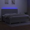 vidaXL &Kappa;&rho;&epsilon;&beta;ά&tau;&iota; Boxspring &mu;&epsilon; &Sigma;&tau;&rho;ώ&mu;&alpha; & LED &Alpha;&nu;.&Gamma;&kappa;&rho;&iota; 200x200&epsilon;&kappa;. &Upsilon;&phi;&alpha;&sigma;&mu;ά&tau;&iota;&nu;&omicron;