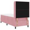 vidaXL Κρεβάτι Box Spring LED με Στρώμα Ροζ 80 x 200 cm Βελούδο