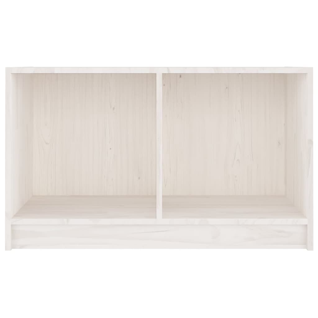 vidaXL Έπιπλο Τηλεόρασης Λευκό 70 x 33 x 42 εκ. από Μασίφ Ξύλο Πεύκου