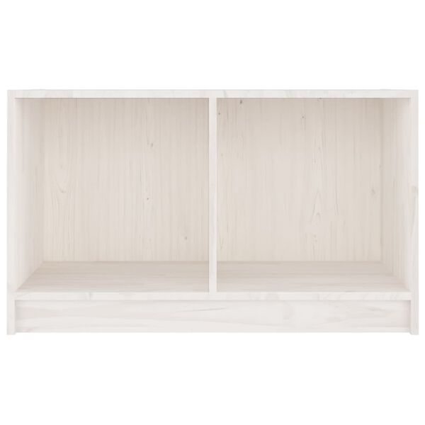 vidaXL Έπιπλο Τηλεόρασης Λευκό 70 x 33 x 42 εκ. από Μασίφ Ξύλο Πεύκου