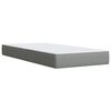 vidaXL Κρεβάτι Boxspring με Στρώμα Ανοιχτό Γκρι 90x190 εκ. Υφασμάτινο