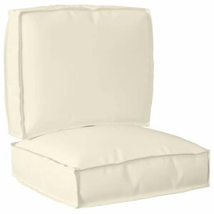 vidaXL Σετ Μαξιλαριών Πάγου 2 pcs Κρεμ 50 x 50 x 12 cm Ύφασμα Oxford