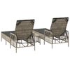 vidaXL Ξαπλώστρα 2 pcs Ανοιχτό γκρι 35 x 35 x 32 εκ. συνθετικό ρατάν