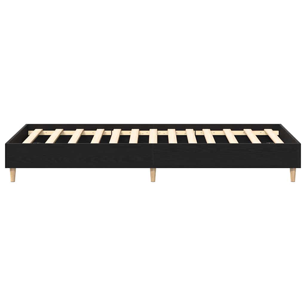 vidaXL Σκελετός Κρεβατιού Μαύρη δρυς 75 x 190 cm Επεξεργασμένο ξύλο
