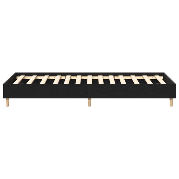 vidaXL Σκελετός Κρεβατιού Μαύρη δρυς 75 x 190 cm Επεξεργασμένο ξύλο