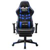 vidaXL Καρέκλα Gaming με Υποπόδιο Μαύρο / Μπλε από Συνθετικό Δέρμα