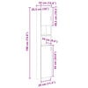 vidaXL Στήλη Μπάνιου Sonoma Δρυς 32 x 25,5 x 190εκ. Επεξεργασμένο Ξύλο