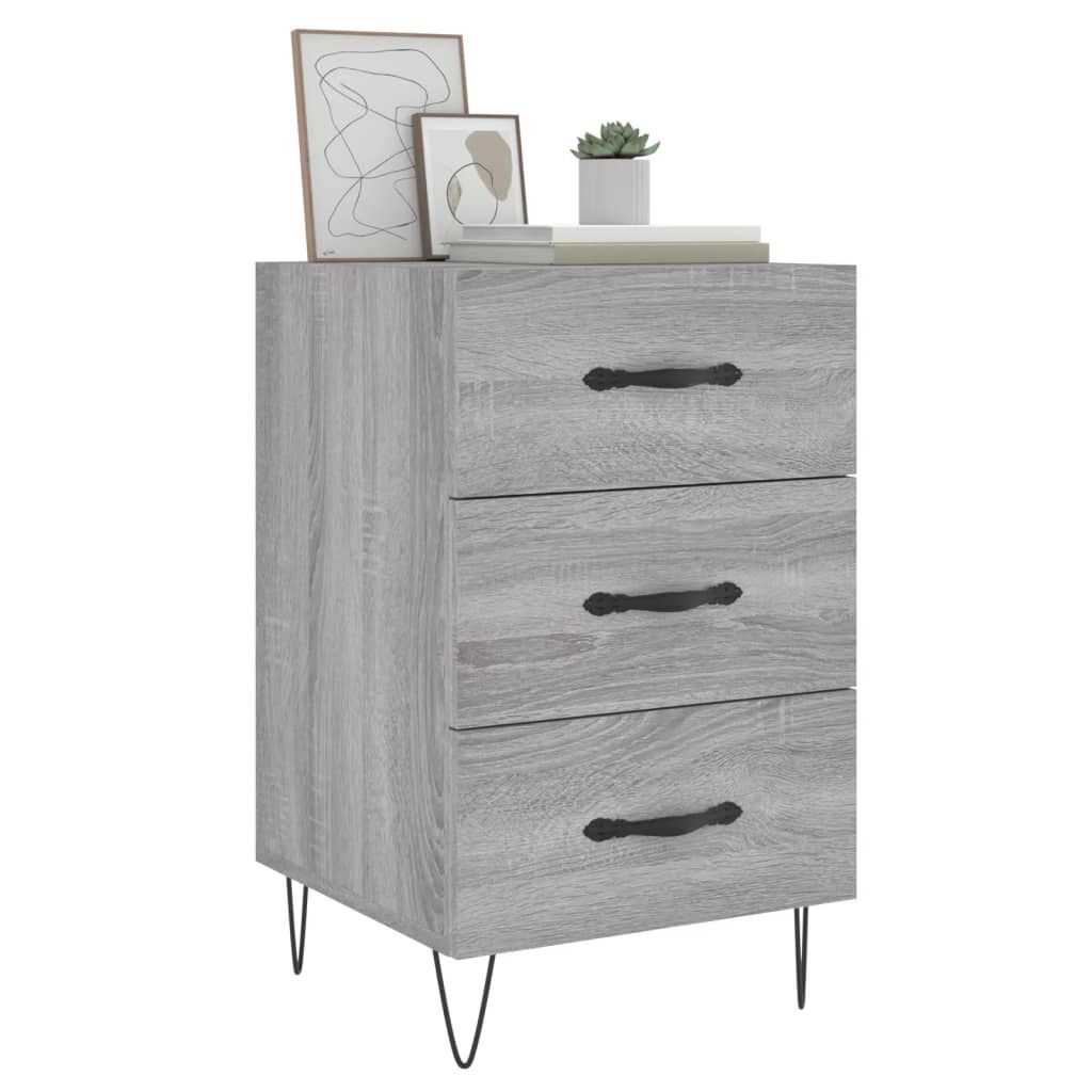 vidaXL Κομοδίνο Γκρι Sonoma 40 x 40 x 66 εκ. από Επεξεργασμένο Ξύλο