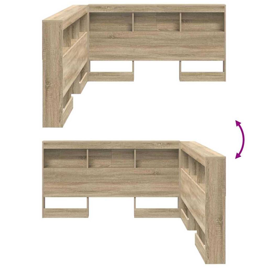 vidaXL Κεφαλάρι Αποθήκης με ράφι Sonoma Δρυς 140 cm Επεξεργασμένο ξύλο