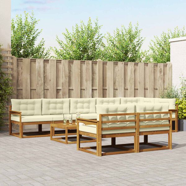 vidaXL &Sigma;&epsilon;&iota;&rho;ά &Kappa;&alpha;&nu;&alpha;&pi;έ &Epsilon;&xi;&omega;&tau;&epsilon;&rho;&iota;&kappa;&omicron;ύ &mu;&epsilon; &mu;&alpha;&xi;&iota;&lambda;ά&rho;&iota; 9 pcs &Phi;&upsilon;&sigma;&iota;&kappa;ό &kappa;&alpha;&iota; &Kappa;&rho;έ&mu;&alpha;