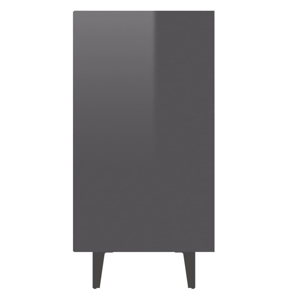 vidaXL Ραφιέρα Γυαλιστερή Γκρι 103,5 x 35 x 70 εκ. από Επεξ. Ξύλο