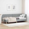 vidaXL Κρεβάτι Γωνίας με κεφαλάρι Ανοιχτό γκρι 80 x 200 cm ύφασμα