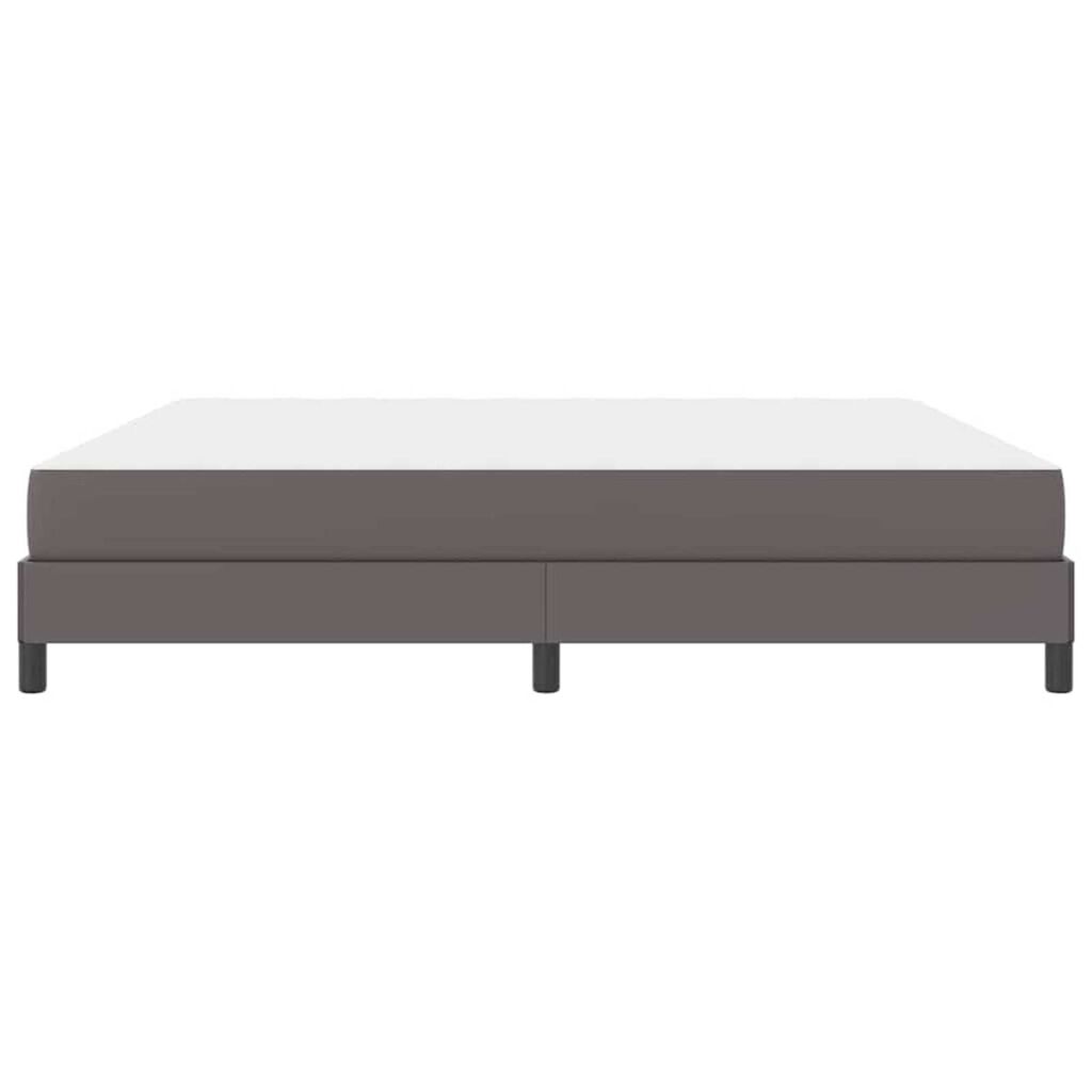 vidaXL Κρεβάτι Άλλο Γκρι 200 x 200 cm Τεχνητό δέρμα