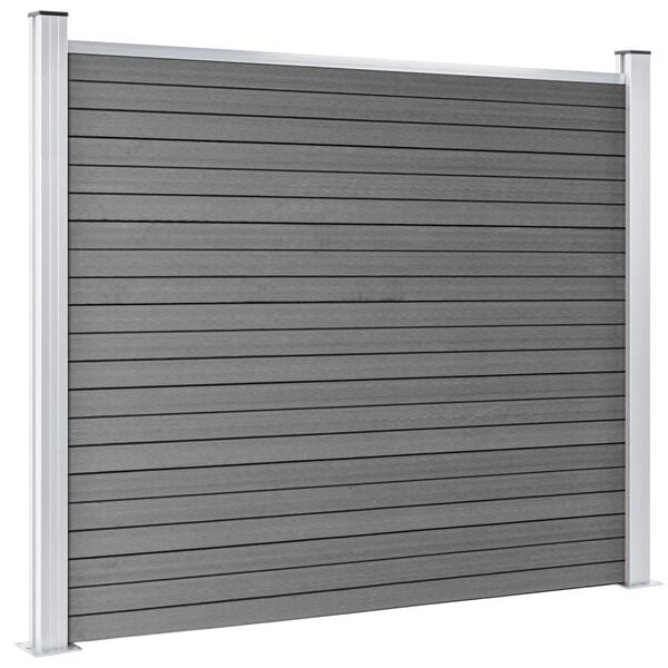 vidaXL Σετ Πάνελ Περίφραξης Γκρι 353 x 146 εκ. από WPC