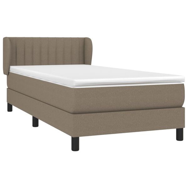 vidaXL &Kappa;&rho;&epsilon;&beta;ά&tau;&iota; Boxspring &mu;&epsilon; &Sigma;&tau;&rho;ώ&mu;&alpha; Taupe 100 x 200 &epsilon;&kappa;. &Upsilon;&phi;&alpha;&sigma;&mu;ά&tau;&iota;&nu;&omicron;