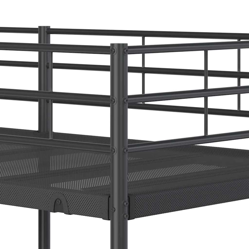 vidaXL Κουκέτα χωρίς στρώμα Μαύρο 100x190 cm Ατσάλι